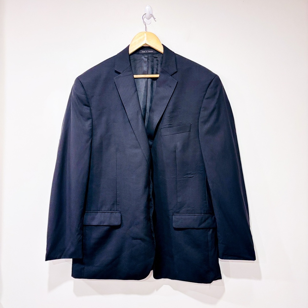 MICHAEL KORS‎ – Black striped wool blazer | 46R